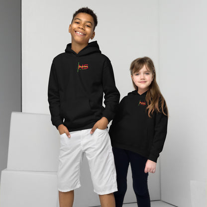 Kids Embroidered Hoodie Front & Back Logo